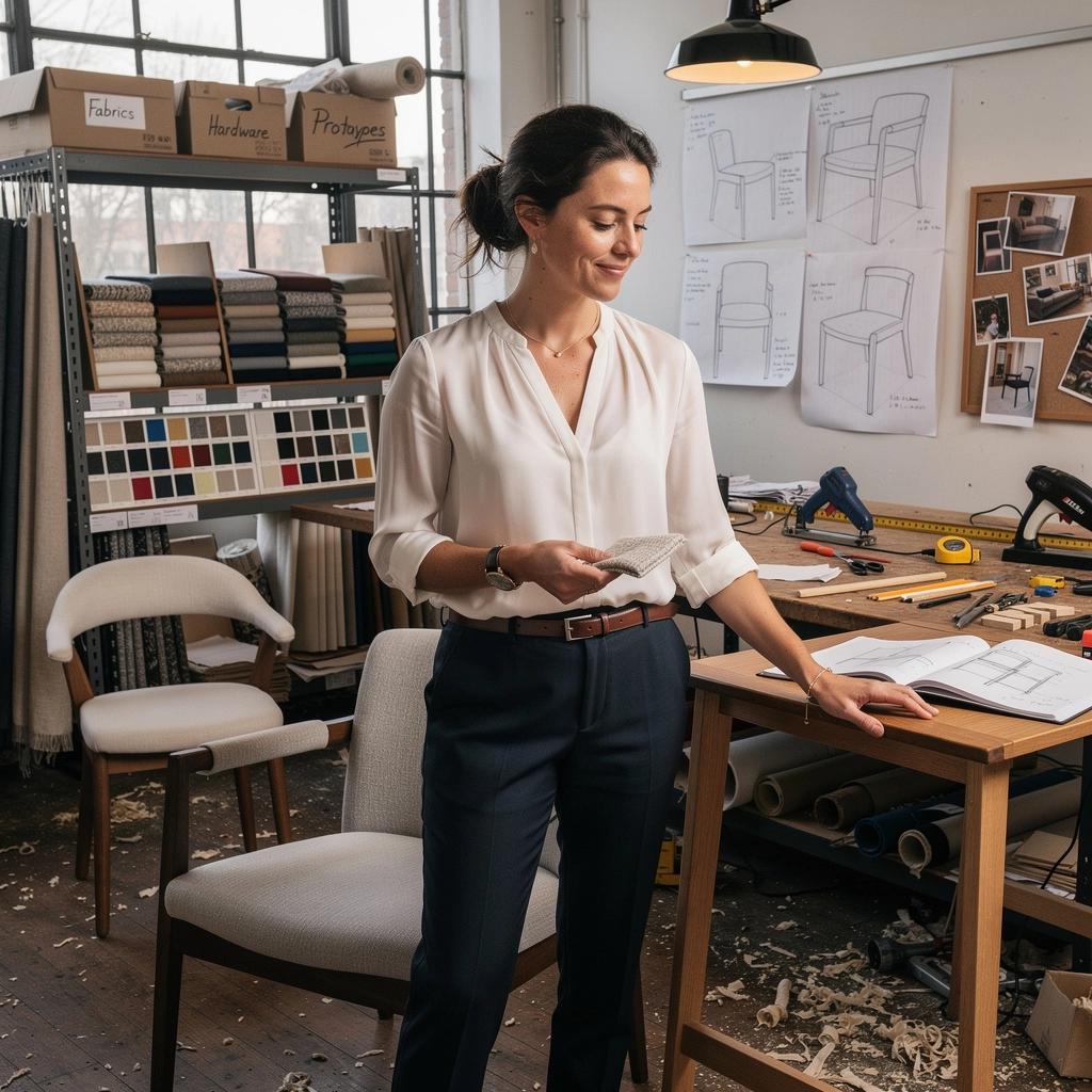 Minimalista stílusú iroda, letisztult vonalakkal és világos árnyalatokkal.